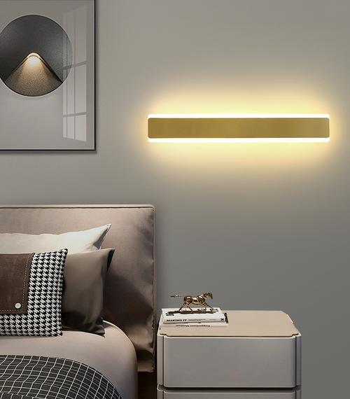 长条北欧极简线条壁灯led简约条形墙上电视背景墙壁灯