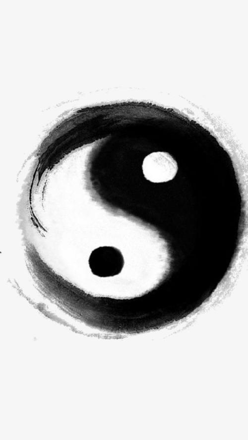 创意  复古  黑白  太极