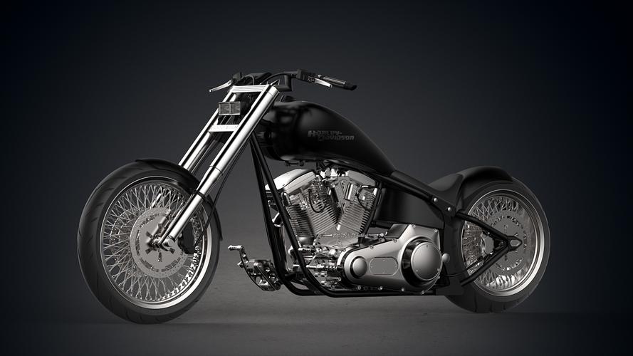 哈雷机车渲染练习