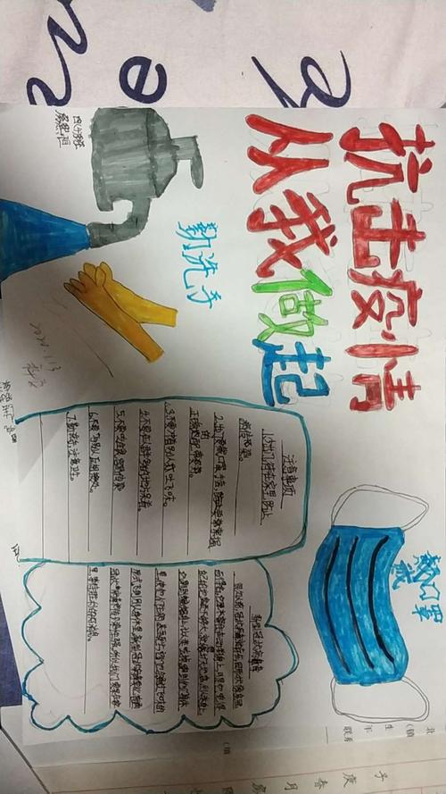 抗疫情手抄报