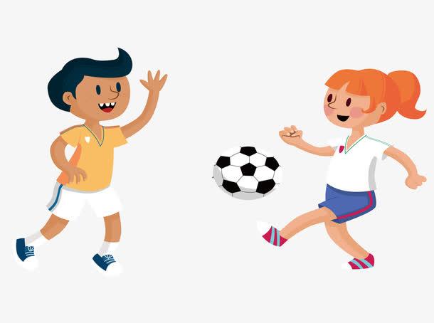 踢球,足球,玩耍的孩子,卡通,矢量