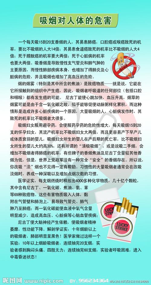 吸烟有害健康图片