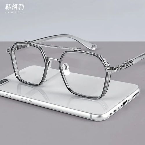 近视眼镜男0-600度防蓝光防辐射平光无度数网红眼镜