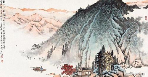 纸本设色出版有《宋玉麟画集》(北京荣宝斋出版社),《宋玉麟山水画集