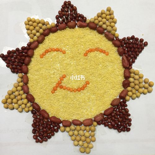 种子粘贴画_幼儿园_花生米_文化_绘画