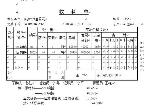 老会计教你巧妙利用收料单,入库单,领料单,出库单四种单据