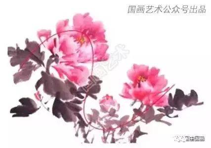 名家写意牡丹新构图 国画牡丹构图,画法及调色教程