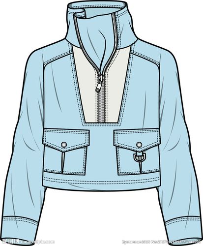 矢量梭织牛仔上衣设计图__服装设计_广告设计_设计_昵