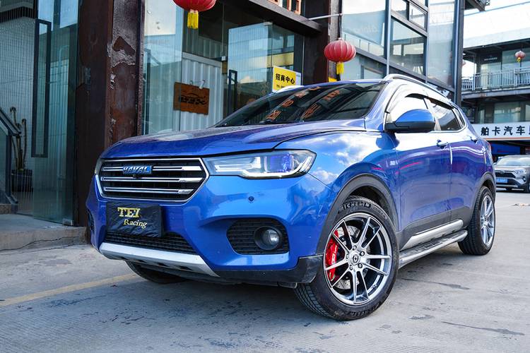 长城哈弗h2s前轮刹车改装p40ns四活塞卡钳套件和后加大碟tei racing