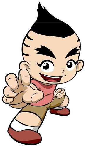 大河小子是动画片《少林海宝》的角色,9岁的小男孩,痴迷武术,一心想去