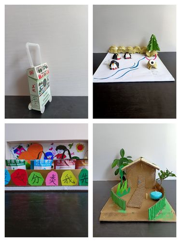 废品利用,环保创新——海口市第二十八小学美术手工创作作品展