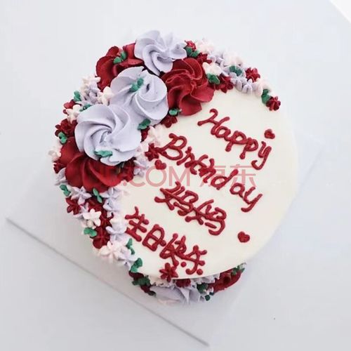 乐食锦网红生日蛋糕母亲节送妈妈婆婆新鲜定制康乃馨创意手绘预定全国