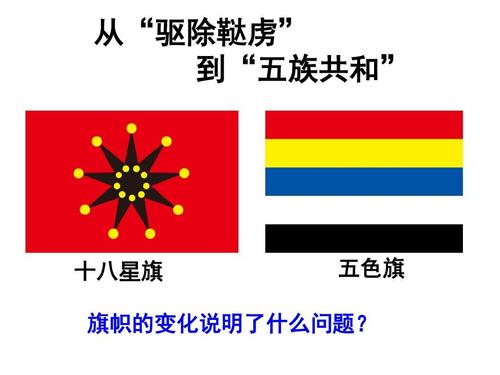 从"驱除鞑虏" 到"五族共和" 十八星旗 五色旗 旗帜的变化说明了什么