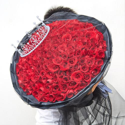 花袭人鲜花速递玫瑰99朵玫瑰紫玫瑰鲜花情人节送女友生日礼物全国配送