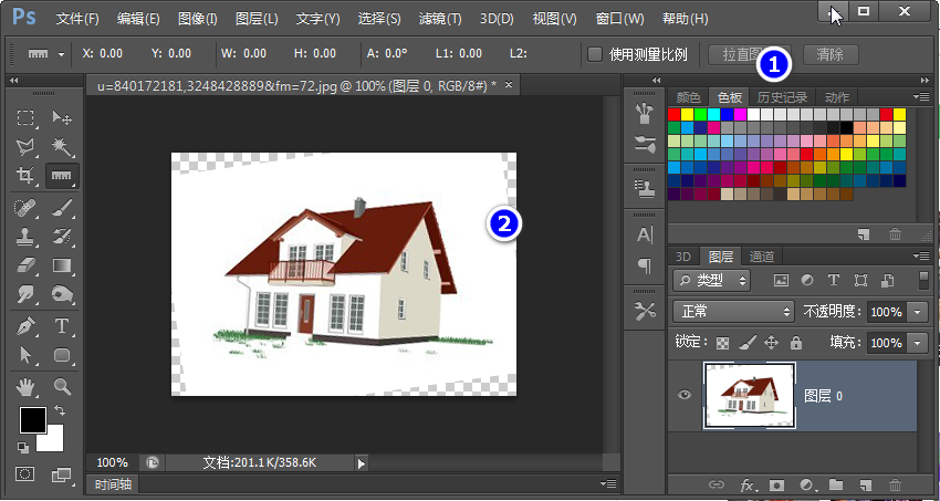 ps照片拉直填充教程_3d溜溜网