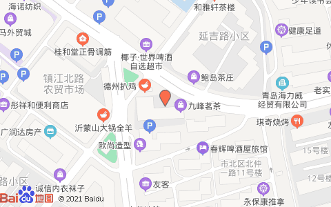 汉庭酒店青岛台东步行街店停车场电子地图