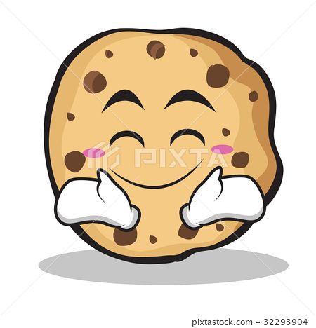 图库插图: happy face sweet cookies character cartoon