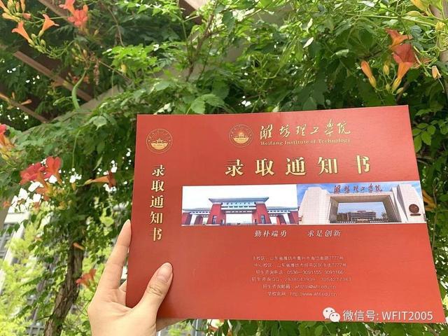 恭喜,你已被潍坊理工学院录取!首批录取通知书已寄出