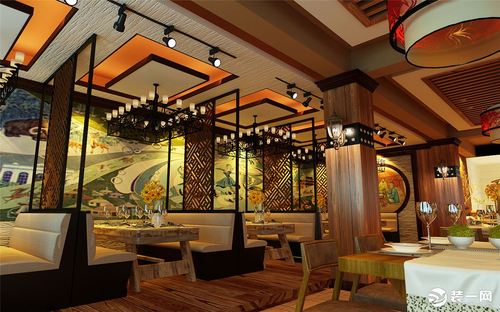 卡座呼市冰煮羊火锅店饭店装修效果图