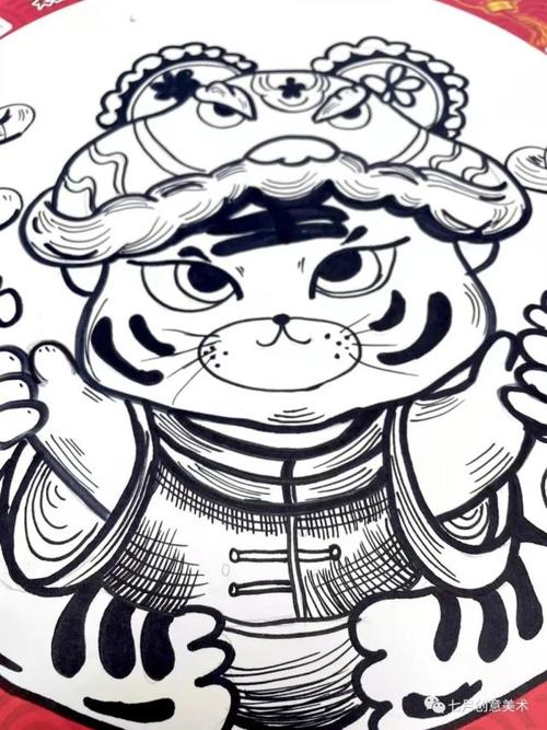 少儿美术汇|5款虎年主题画课例,祝大家新的一年里生龙