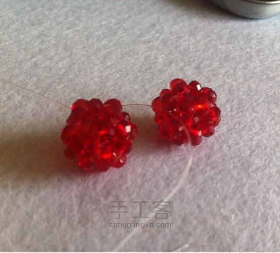 串珠基础樱桃手工制作教程