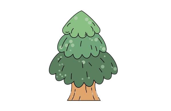 动漫松树简笔画怎么画松树简笔画步骤教程