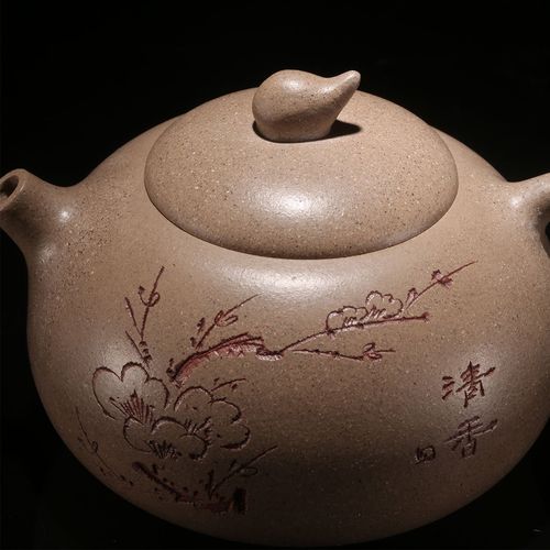 暗香西施原矿段泥紫砂壶 周红飞作品