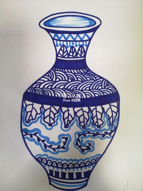 小班,中班创意儿童画《青花瓷》98_创意儿童画_母婴