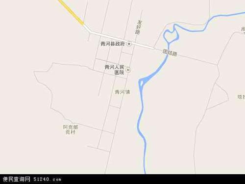 中国 新疆维吾尔自治区 阿勒泰地区 青河县 青河镇 青河镇卫星地图 本