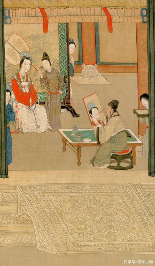 《汉宫春晓图》局部