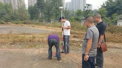 10月15日现场测放控制桩照片