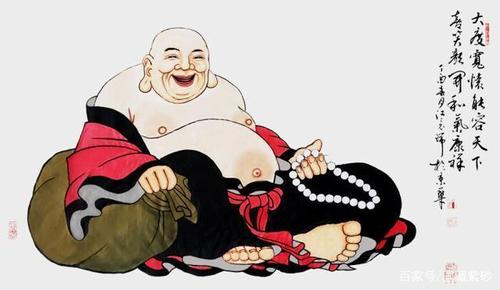 国画中的弥勒菩萨