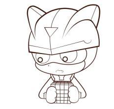 小心超人的简笔画步骤