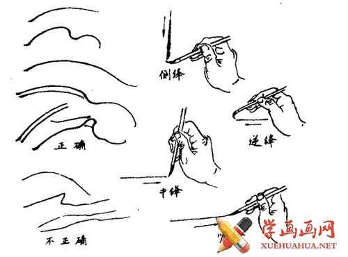 国画入门教程:正确的用笔方法