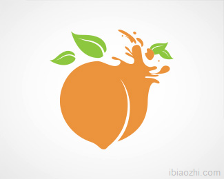 桃子冰沙咖啡馆标志logo