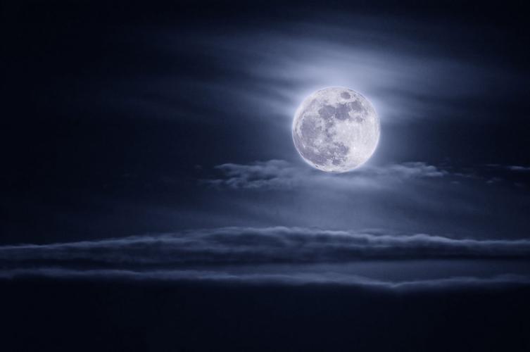 月亮夜景图片,高清图片