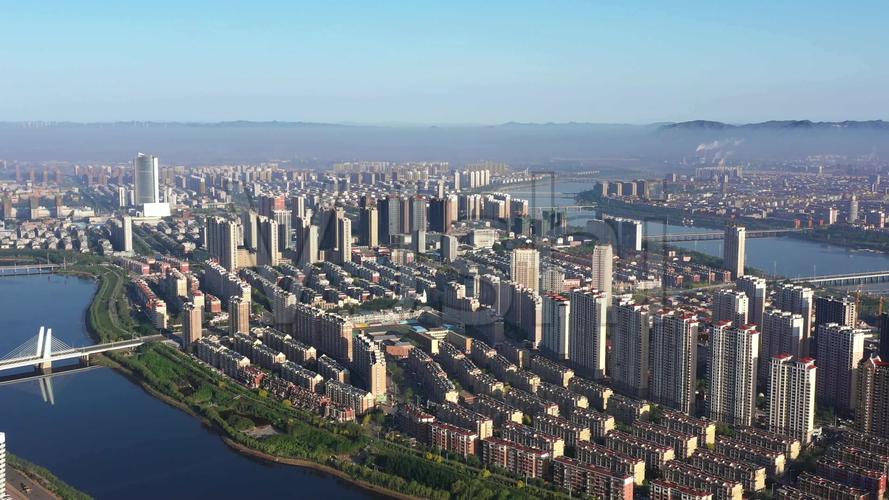 【4k】锦州市清晨大景航拍_3840x2160_高清视频素材下载(编号:5863633