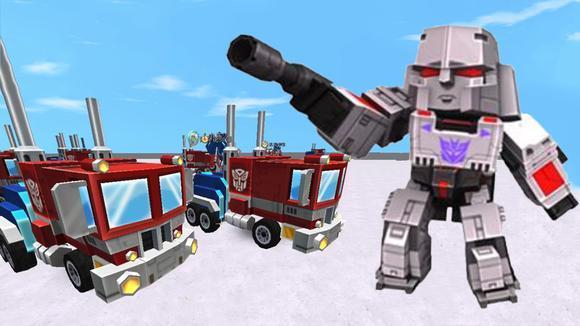 迷你世界变形金刚 100个擎天柱把威震天包围了