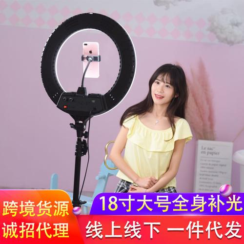 摄力派slpr480主播直播环形led补光灯美颜美容嫩肤自拍照摄影灯