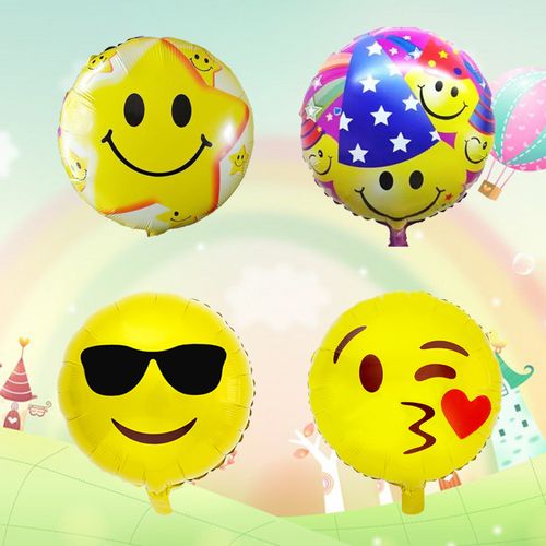 qq表情气球 黄色笑脸飞吻酷酷色眯眯亲亲调皮搞怪表情