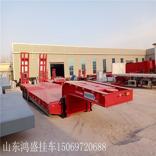 海西十三米高低平板半挂车货台面长度