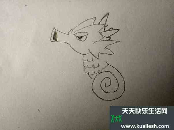 海刺龙的简笔画