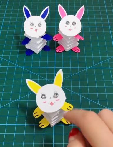 和孩子宅在家,手工达人教你做手工,"会跳舞的小兔子"很不错