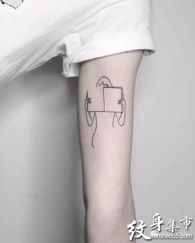 简约线条纹身简约线条纹身手稿简约线条纹身手稿图案