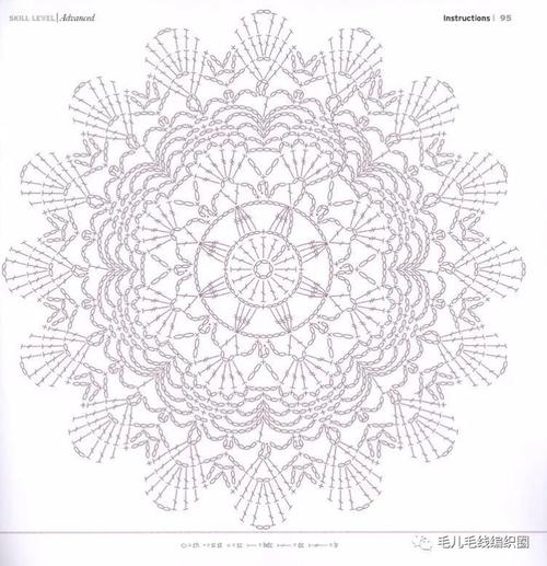 动物,花朵,方形,圆形,多边形钩针图案