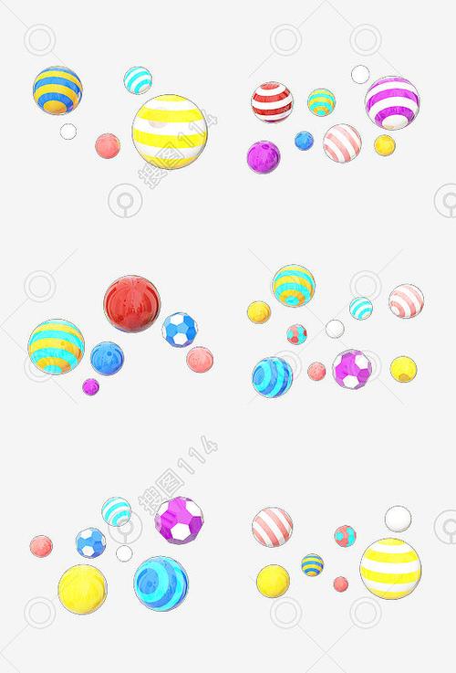 的双十一电商装饰c4d悬浮彩球合集png图片素材,为您省却设计制作时间