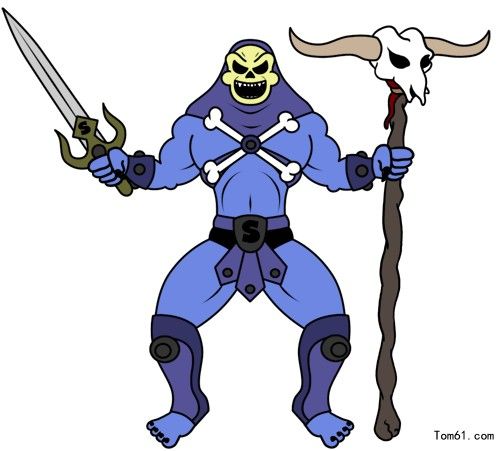 骷髅人-简笔画图片-儿童资源网手机版