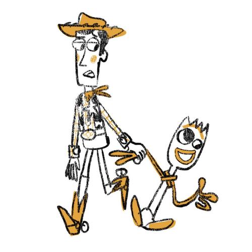 玩具总动员素材分享_玩具总动员_素材_toy_插画_铅笔