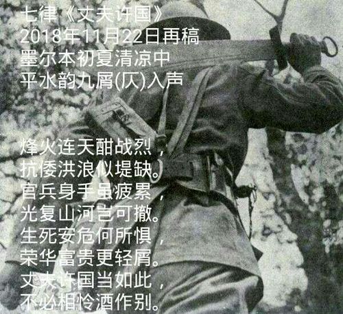 七律《丈夫许国》