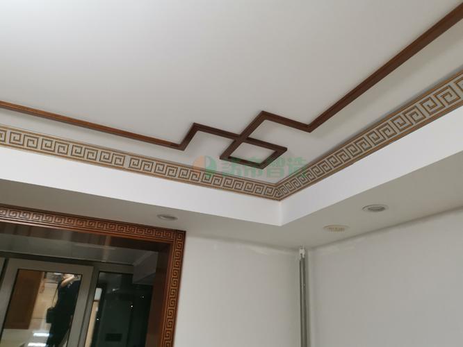 新中式客厅回字纹发光石膏线a1013型号_经典案例_诺帝